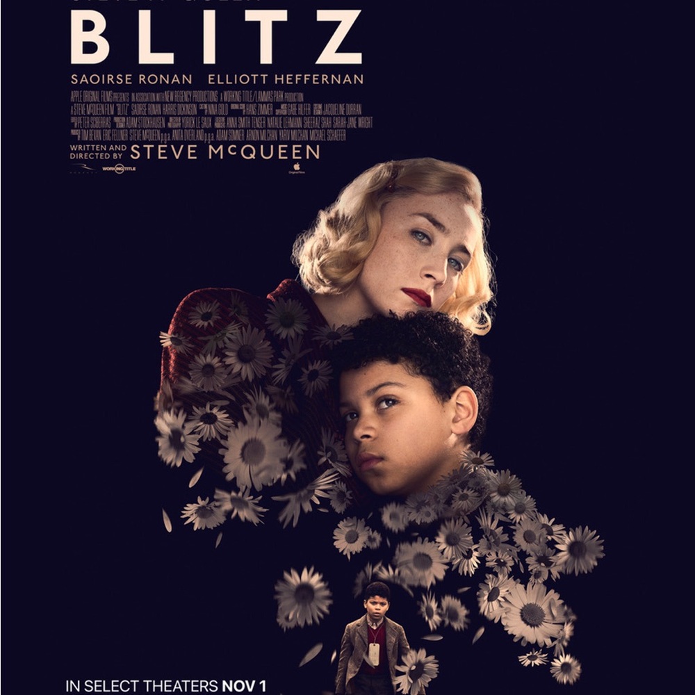 Steve McQueen signed Blitz 2024 Movie Poster 27”x40”- Rare